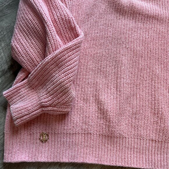 Simply Southern Quarter Zip Sweater Pullover ~ Candy Pink Size XL - Picture 3 of 9